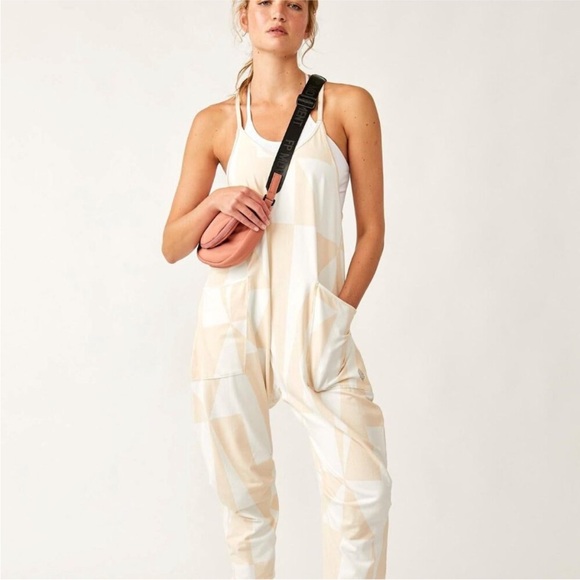 Free People Hot Shot OnesieJumpsuit Bamboo Printed XS/S NWT